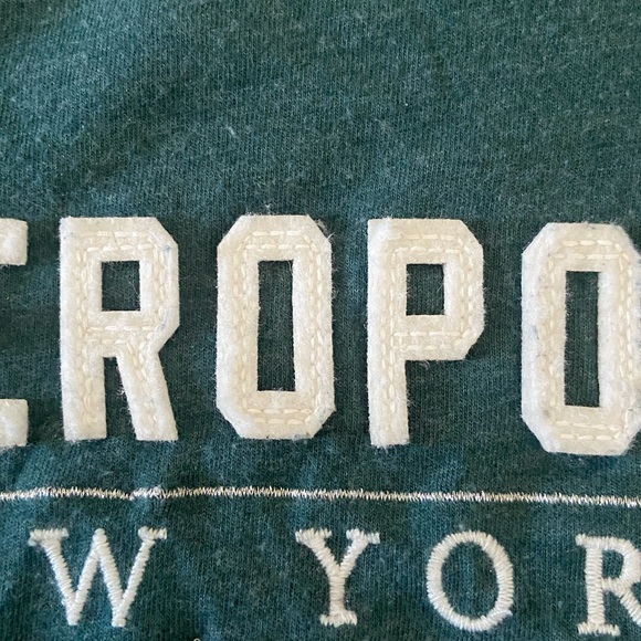 Aeropostale Short Sleeve Round Neck Collar Dark Teal New York City Tee - Picture 5 of 10